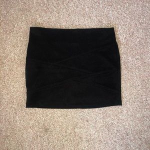 Black mini skirt